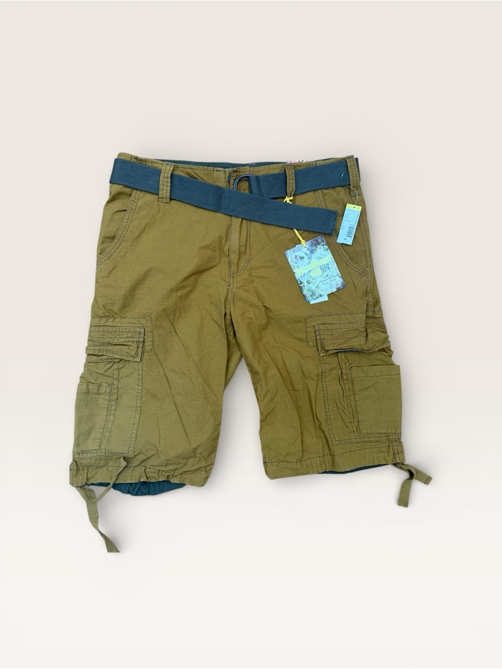 NWT Wear First MENS BROWN CARGO Shorts W/belt Size 36 New W/Tags